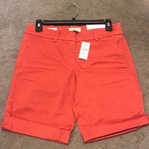 LOFT Burnt Orange Bermuda Shorts